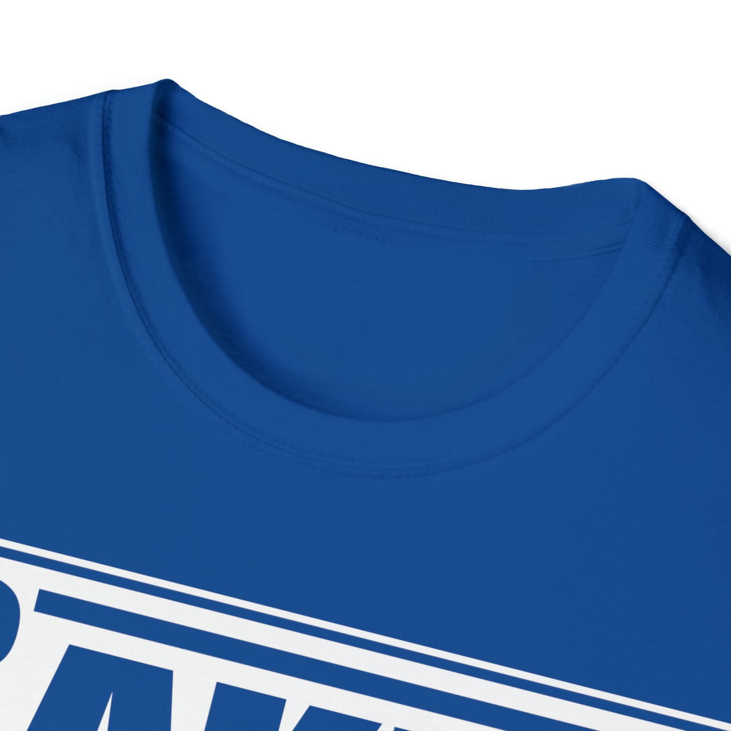 Baker Banter Friday Night Wrestling Tee - Unisex Softstyle - Blue/White, White/Blue